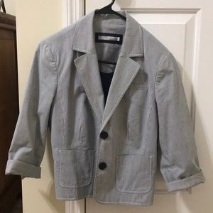 Perfect Spring Pin Striped Blazer - 3/4 Sleeve